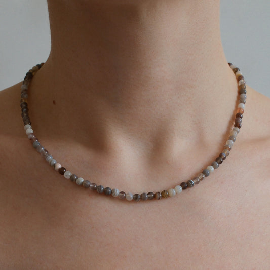 Naszyjnik z agatem z Botswany mini