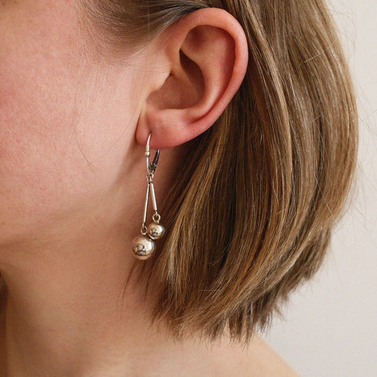 Srebrne kolczyki z kulkami