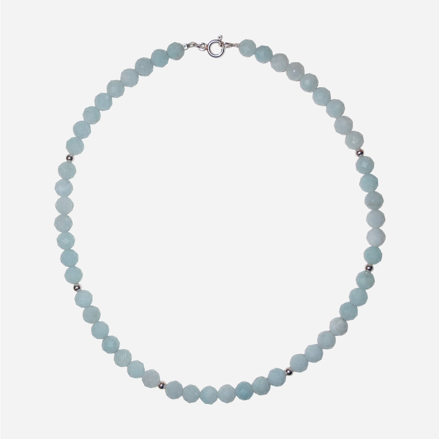 naszyjnik z niebieskiego kamienia - akwamaryn