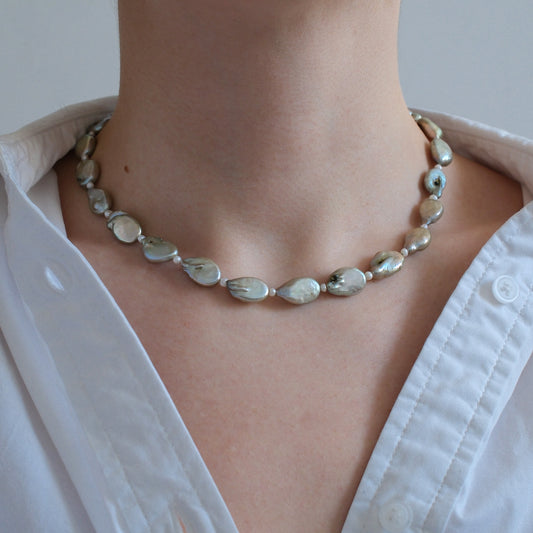 Naszyjnik z nieregularną perłą