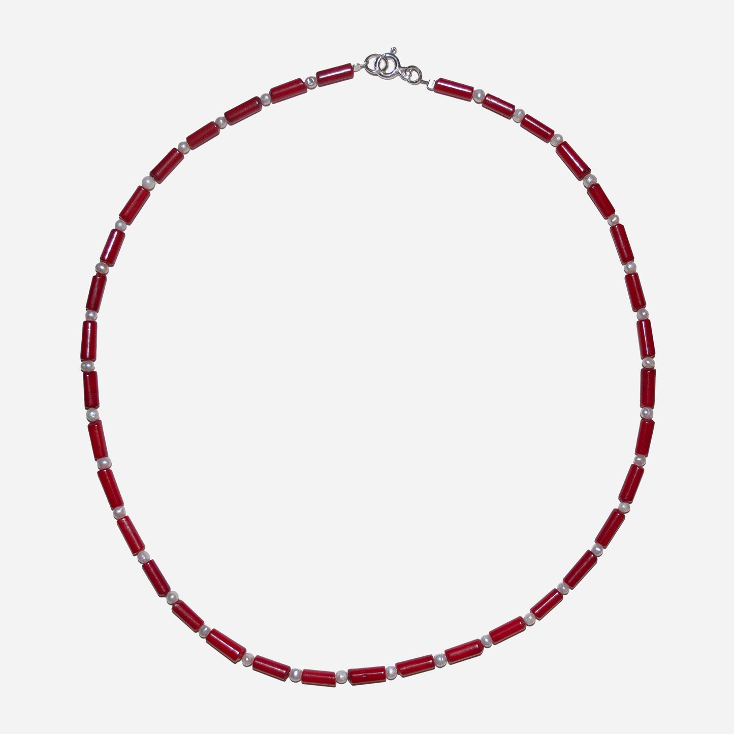 Naszyjnik z koralem i perłą