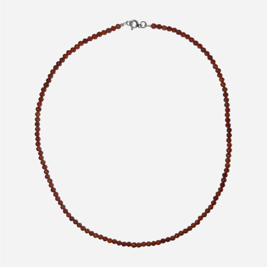 Naszyjnik z pomarańczowym granatem