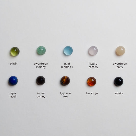 Obrączka srebrna z okrągłym kamieniem