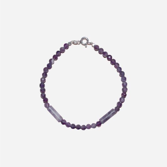 Bransoletka z fioletowym ametystem