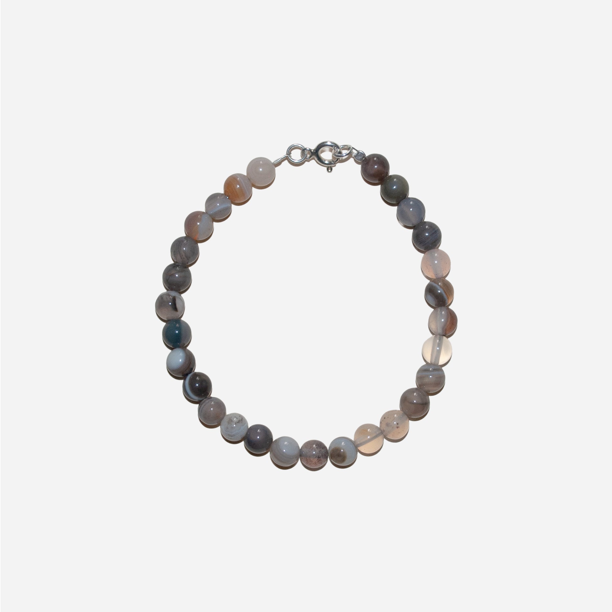 bransoletka z bezowo-brązowym kamieniem