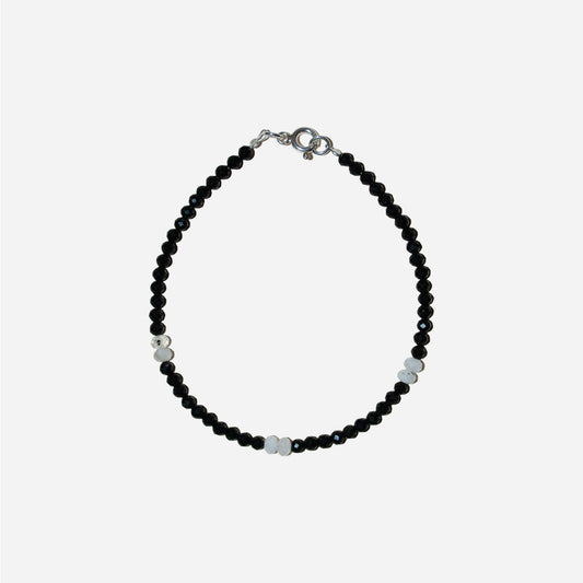 Bransoletka z turmalinem i kamieniem księżycowym