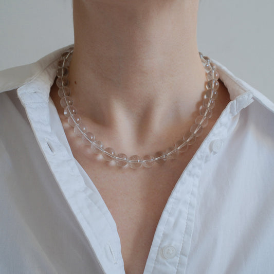 Naszyjnik z białym kwarcem