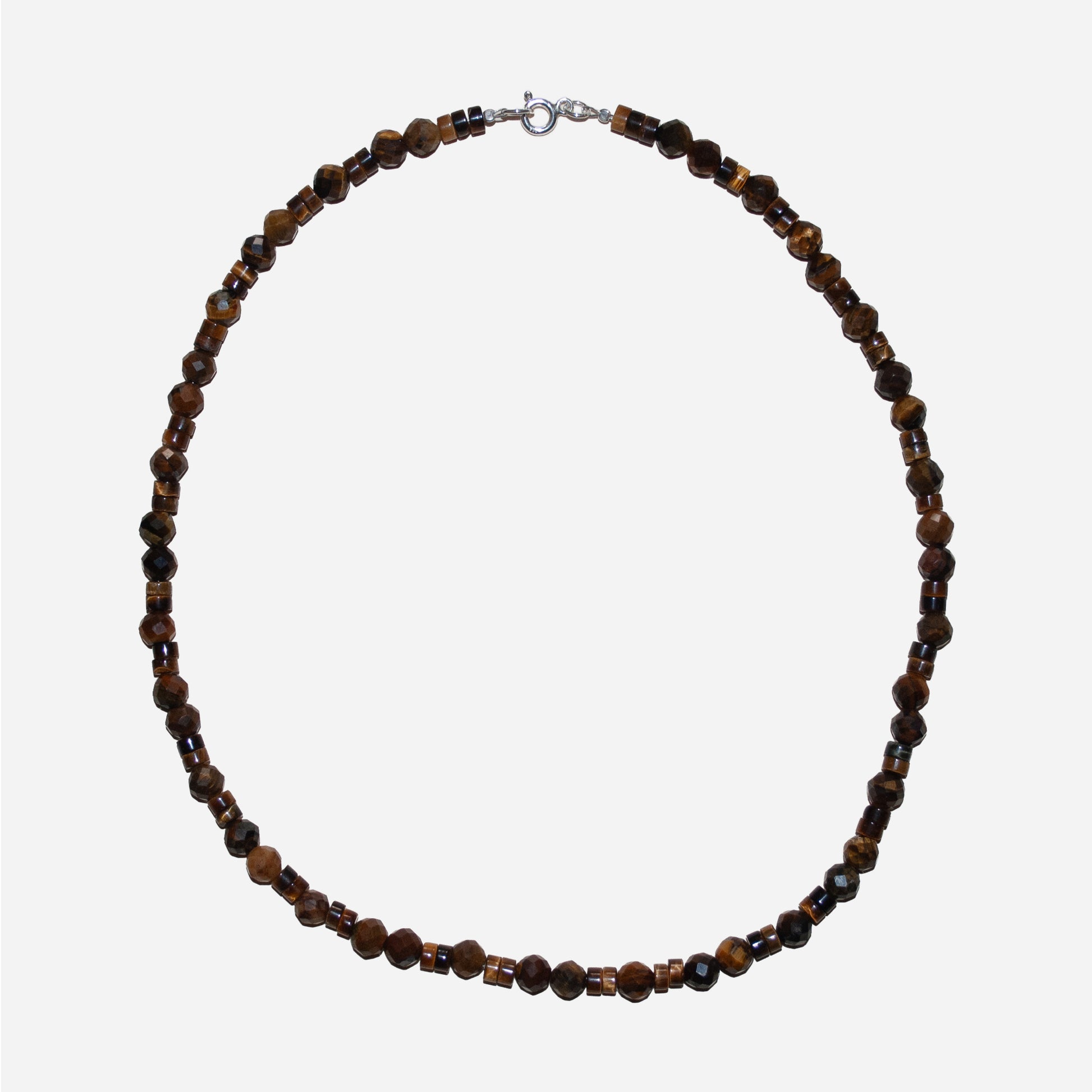 naszyjniki z fasetowanego tygrysiego oka