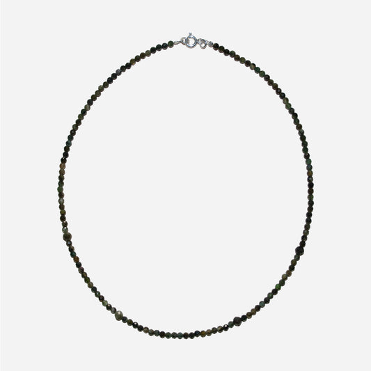 naszyjnik z zielonym turmalinem